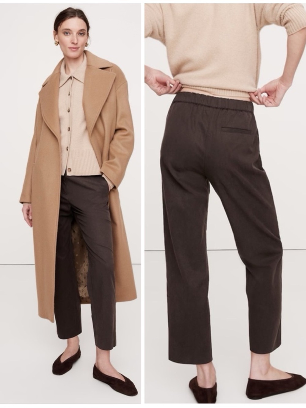 Banana Republic All Day Ankle Pant in Chocolate Ganache Brown Size S